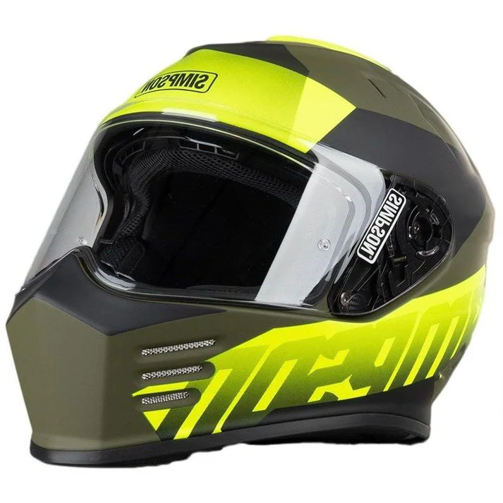 Casco Simpson Venom Army GIallo Fluo