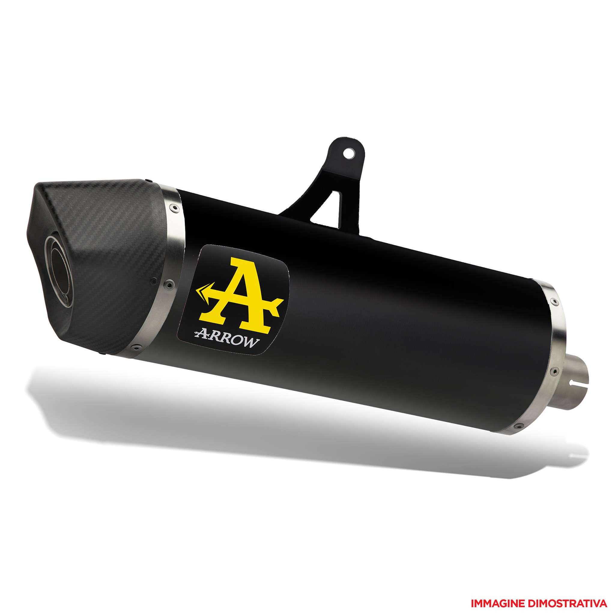 Terminale omologato Arrow Maxi Race Tech Alluminio Dark fondello carbonio per HONDA CRF 1100 L AFRICA TWIN ADVENTURE SPORT 2024-2025