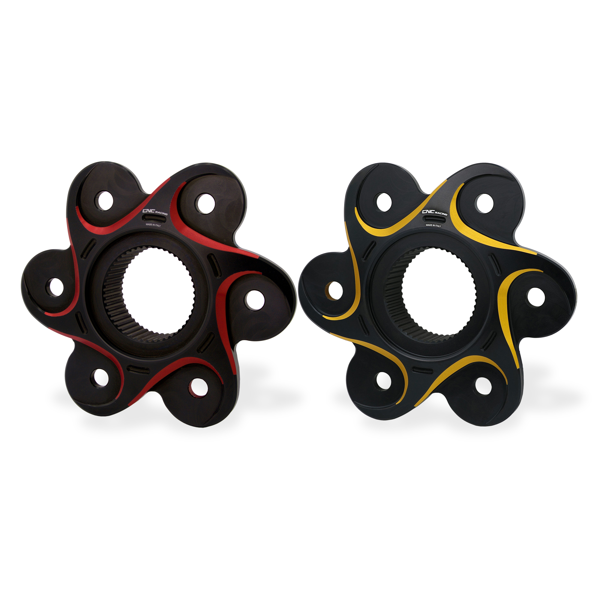 Flangia portacorona new bicolor nera CNC Racing per DUCATI STREETFIGHTER V4 /S 2020-2023