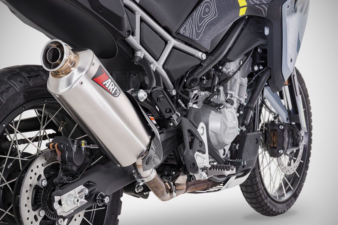 Slip-On Zard Acciaio Inox Satinato Racing per CF MOTO 450 MT 2024-2025