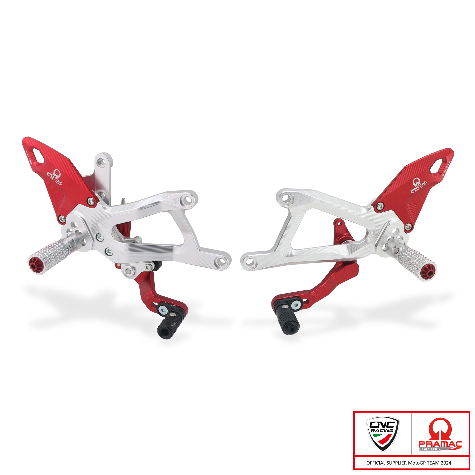 Pedane regolabili CNC Racing Pramac Racing Limited Edition per DUCATI PANIGALE V4 /S 2025