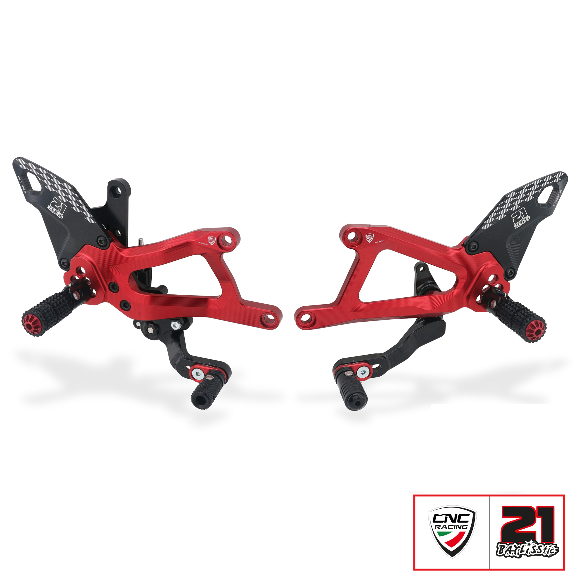 Pedane regolabili CNC Racing Troy Bayliss Limited Edition per DUCATI PANIGALE V4 /S 2025