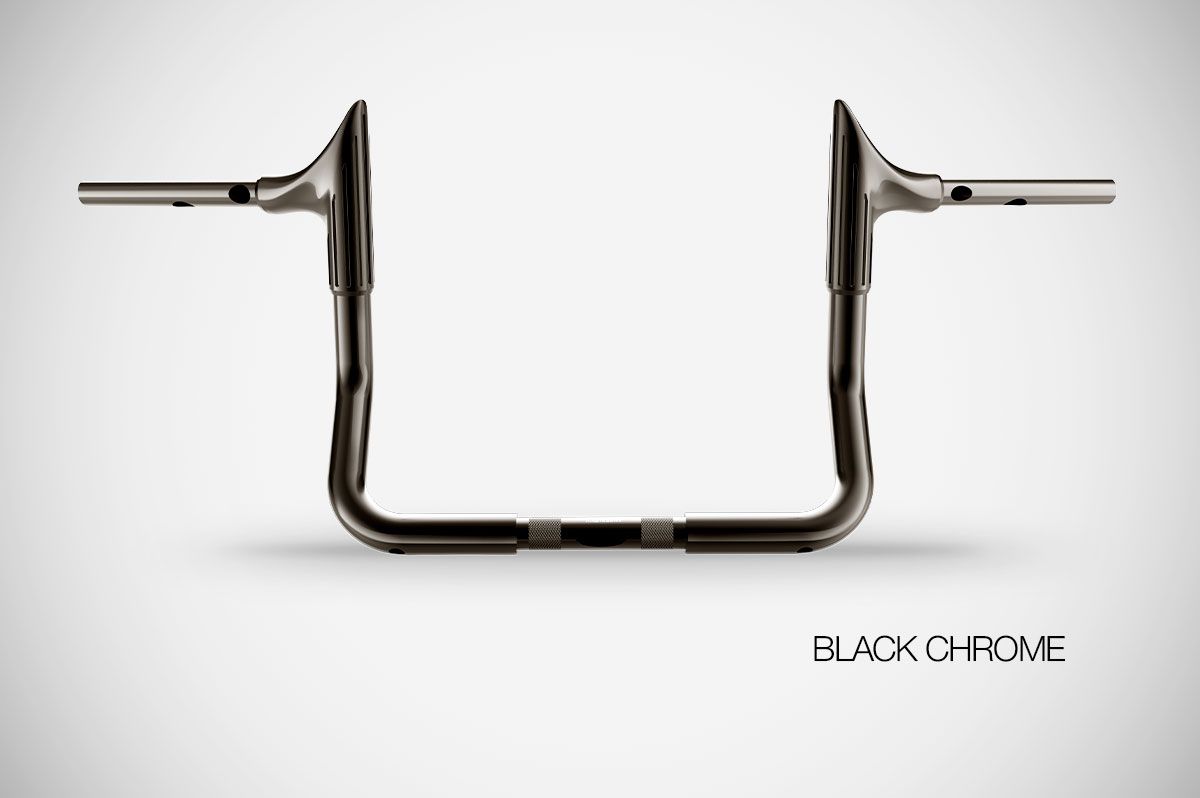 Manubrio Zard Bull 12 in Acciaio Inox Cromato Nero per HARLEY DAVIDSON GRAND AMERICAN TOURING 2022-2023