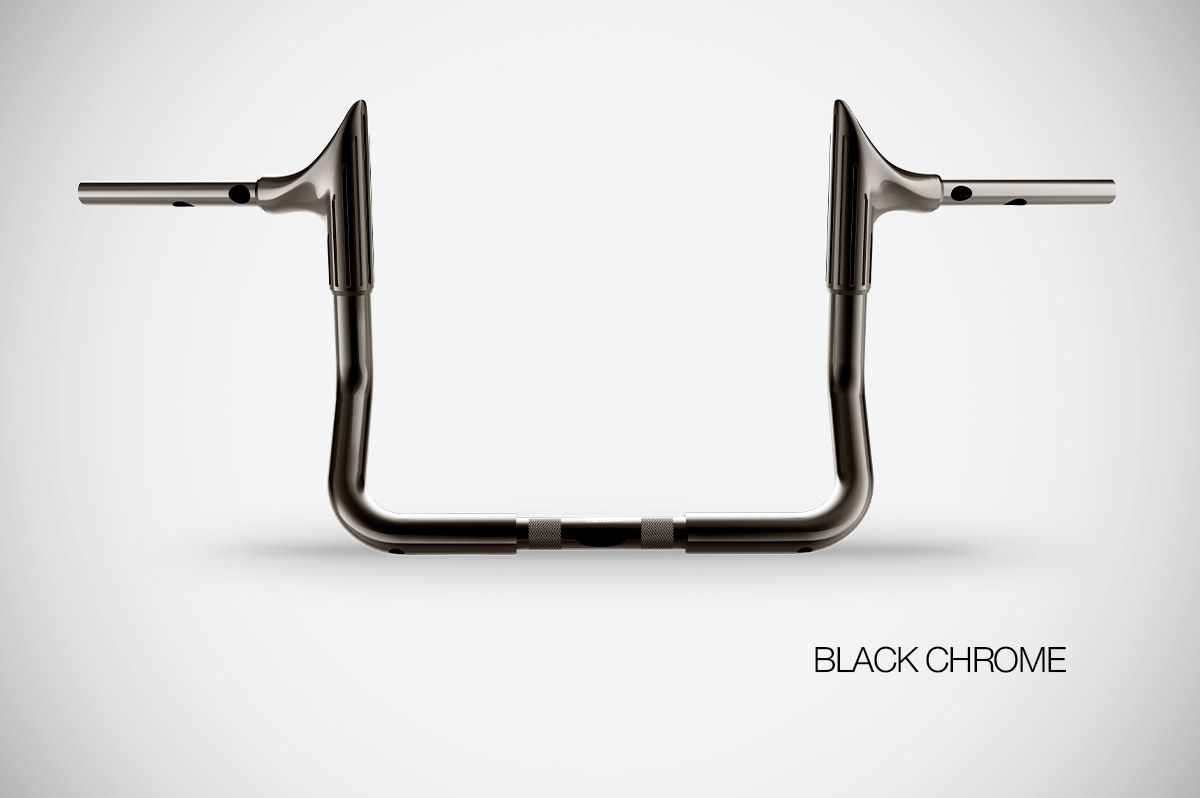 Manubrio Zard Bull 10 in Acciaio Inox Cromato Nero per HARLEY DAVIDSON GRAND AMERICAN TOURING 2022-2023