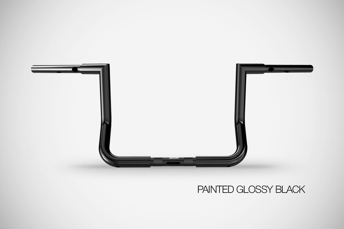 Manubrio Zard Bat 12 in Acciaio Inox Nero Lucido per HARLEY DAVIDSON CVO STREET GLIDE 2023-2025
