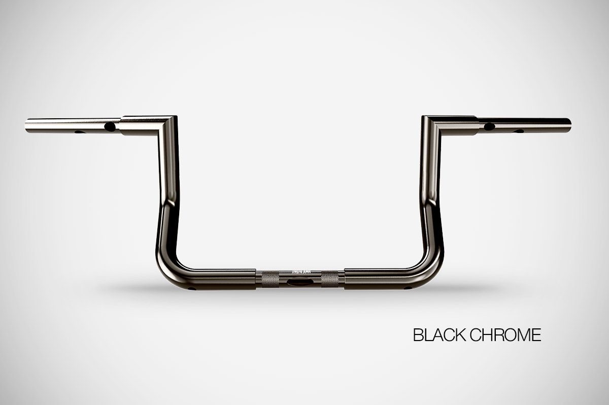 Manubrio Zard Bat 10 in Acciaio Inox Cromato Nero per HARLEY DAVIDSON CVO STREET GLIDE 2023-2025