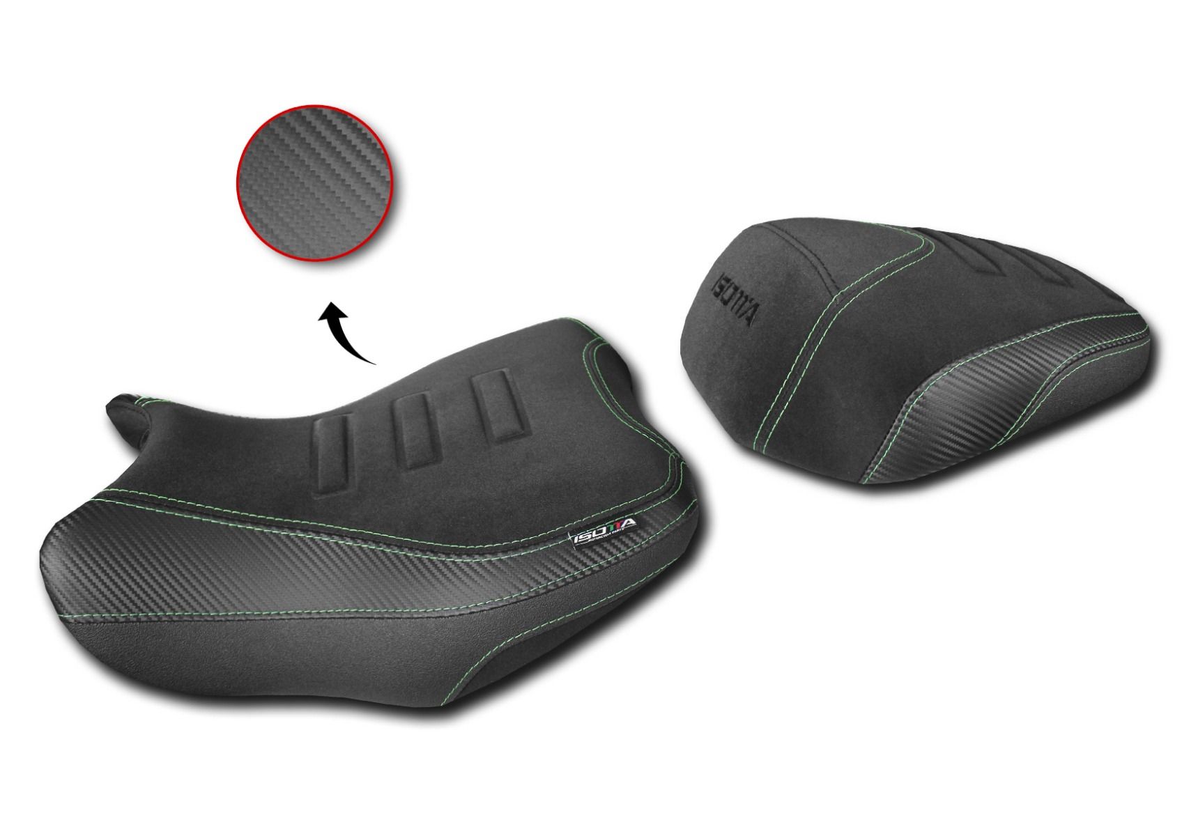 Sella anteriore rialzata 2 cm Nera Isotta per BENELLI TRK 702 2023-2025