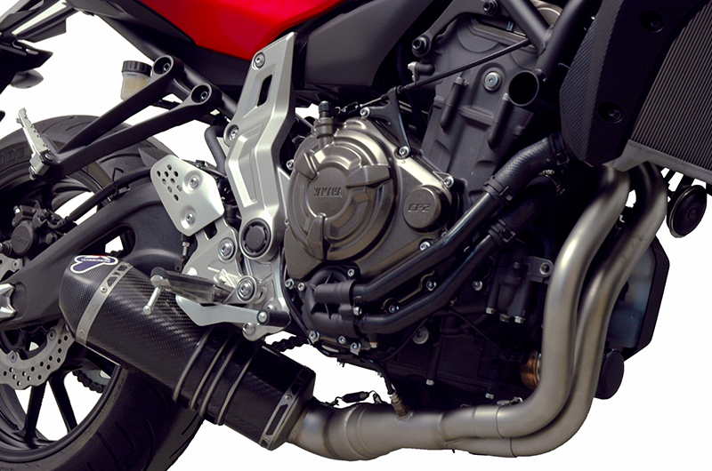 Scarico Completo Termignoni Racing in Acciaio Inox con Terminale Relevance in Carbonio per YAMAHA MT-07 2014-2020