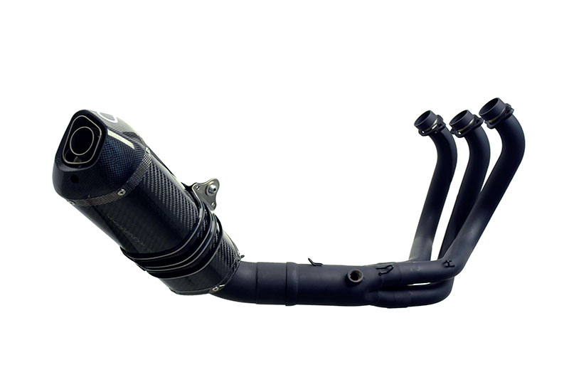 Scarico Completo Termignoni Racing in Acciaio Inox Nero con Terminale Relevance in Carbonio per YAMAHA MT-09 2014-2020