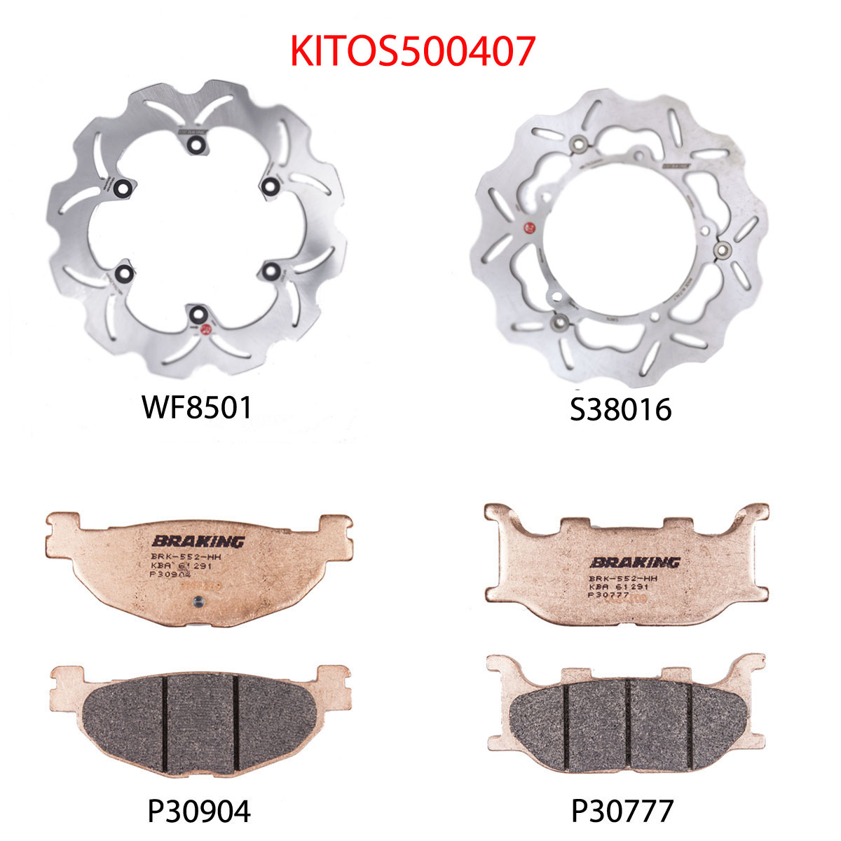 Kit Dischi Freno Maggiorati Braking Anteriore e Posteriore per YAMAHA T-MAX 500 2004-2007