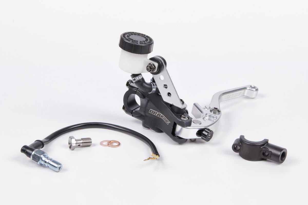 Pompa frizione radiale Braking RS-B1 Ø16 mm con leva snodata Argento