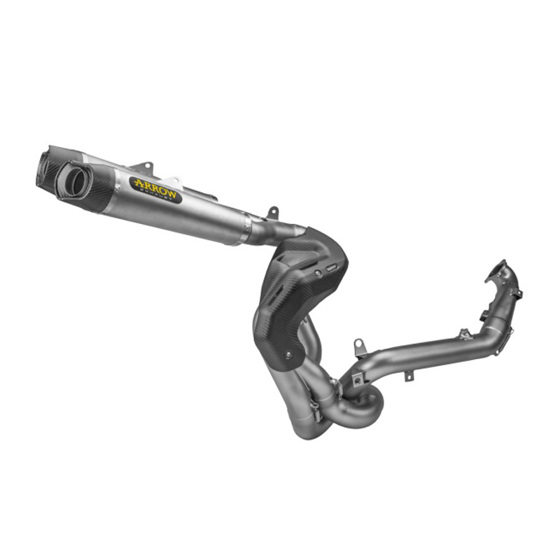 Kit completo Arrow Competition Evo terminali Indy Race Twin Titanio fondello carbonio per DUCATI STREETFIGHTER V2 2022-2024