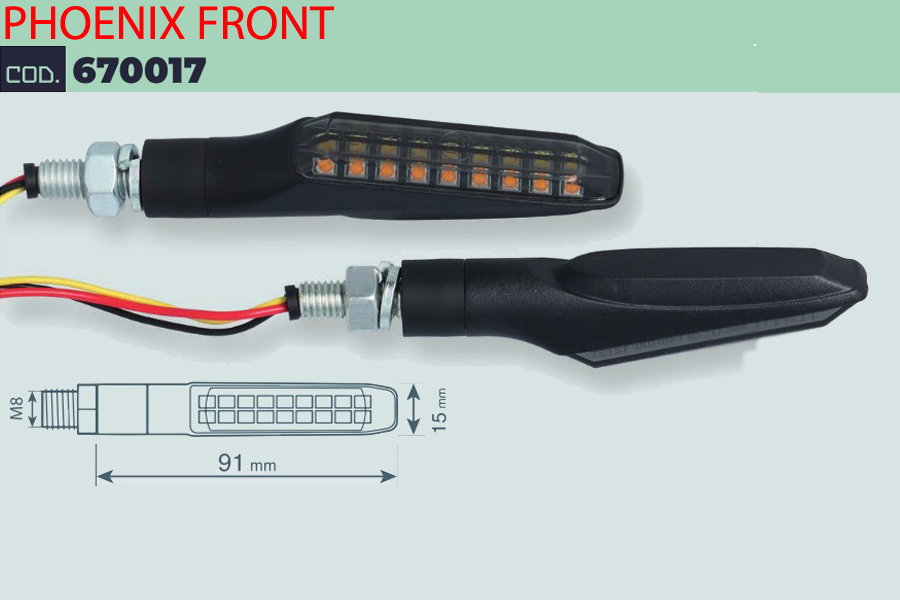 Frecce Led Phoenix Anteriori Mototec