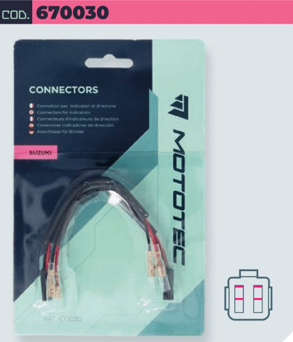 Coppia di Connettori Mototec per Indicatori di Direzione SUZUKI