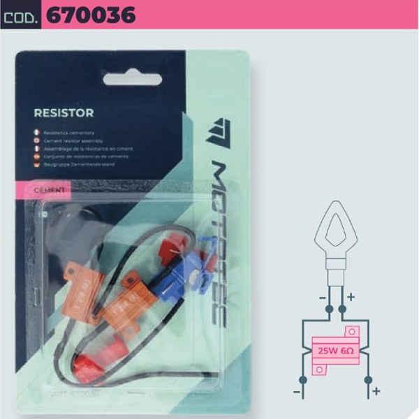 Resistenza Cementata 12V Mototec