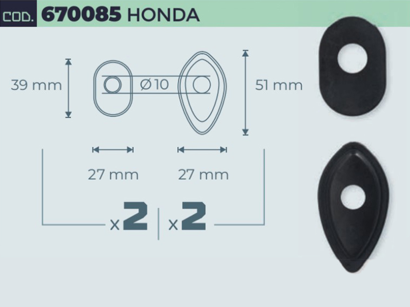 Adattatori Mototec per Indicatori di Direzione per HONDA