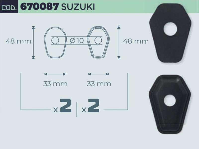 Adattatori Mototec per Indicatori di Direzione per SUZUKI