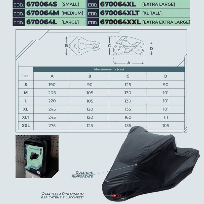 Telo Coprimoto Mototec Storm Guard Taglia S
