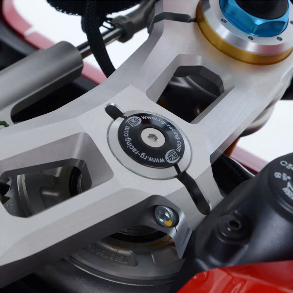 Tappo Sterzo Superiore Rosso R&G per DUCATI STREETFIGHTER V4 2020-2024