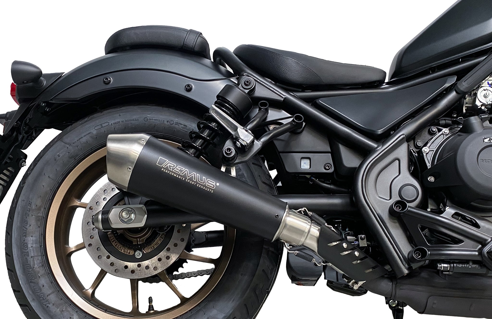 Silenziatore Remus Powercone acciaio nero omologato per HONDA CMX 500 REBEL 2024-2025