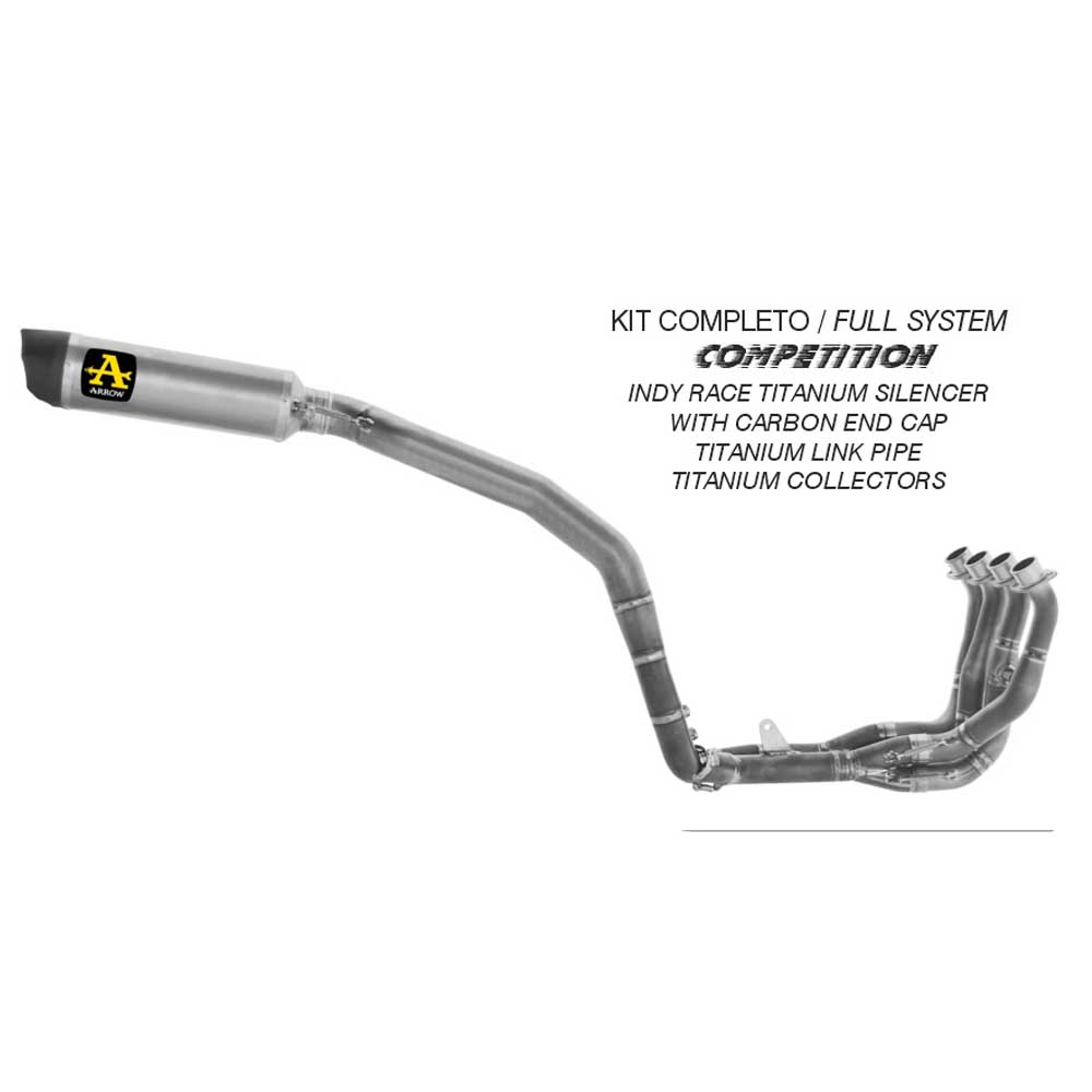 Kit completo Arrow Competition con terminale Indy Race Full Titanium fondello carbonio per HONDA CBR 600 RR 2024-2025
