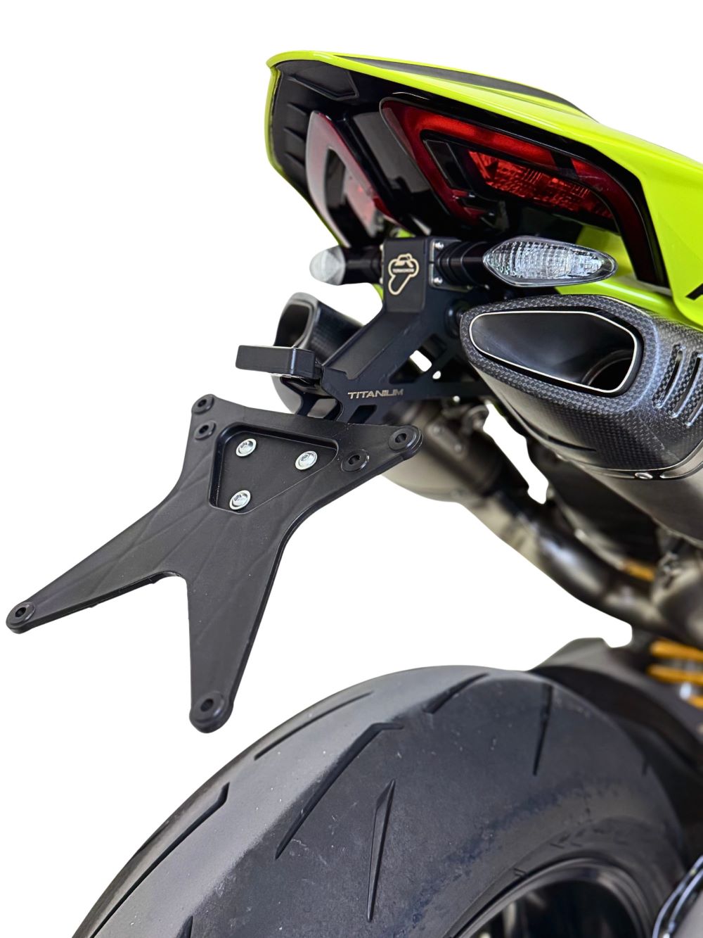 Portatarga Racing Termignoni in Titanio Nero per DUCATI PANIGALE V4 2025
