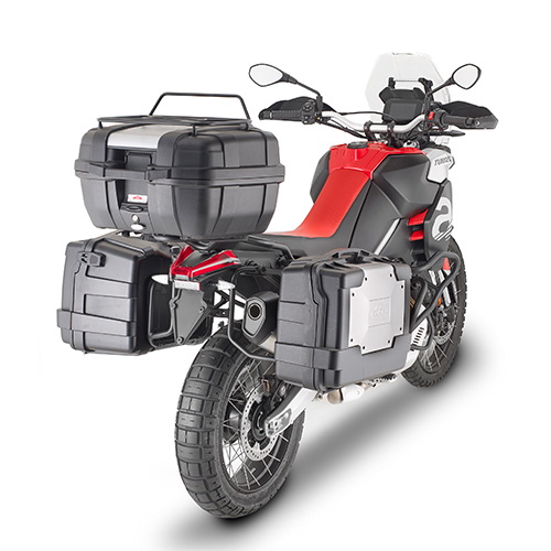 Portavaligie laterale specifico Kappa KL ONE-FIT configurato per valigie MONOKEY per APRILIA TUAREG 660 2021-2025