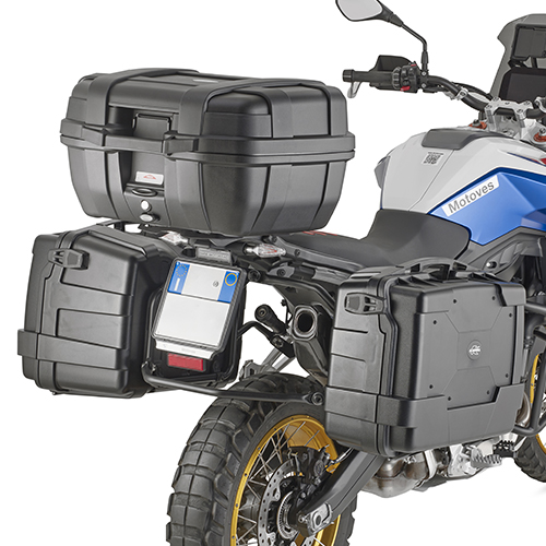 Portavaligie laterale specifico Kappa KL ONE-FIT configurato per valigie MONOKEY per BMW F 900 GS 2024-2025