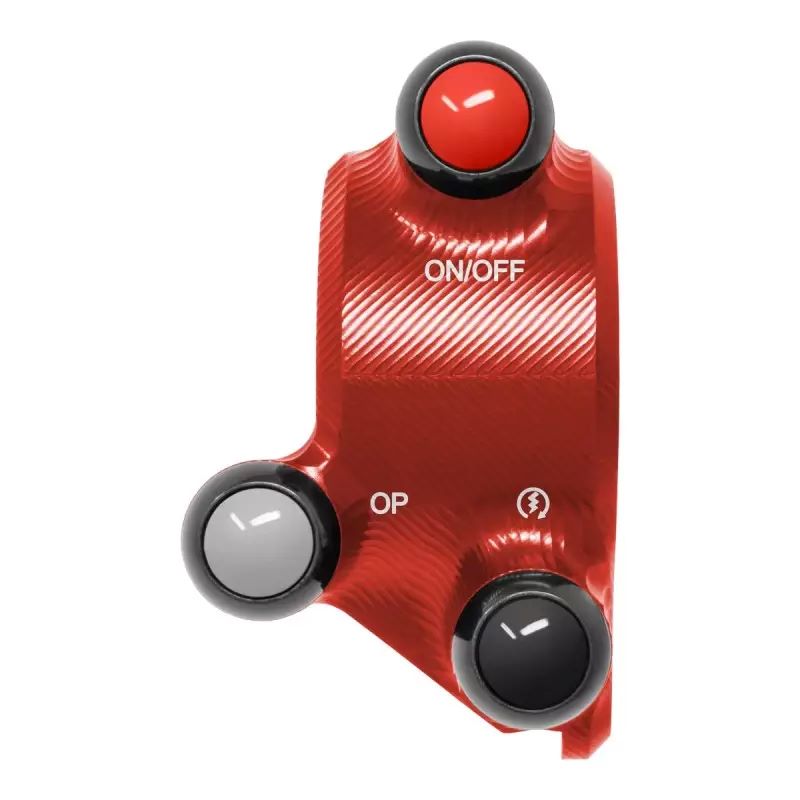 Comando gas Jetprime con pulsantiera integrata rosso per DUCATI MONSTER 1200 /S 2014-2016