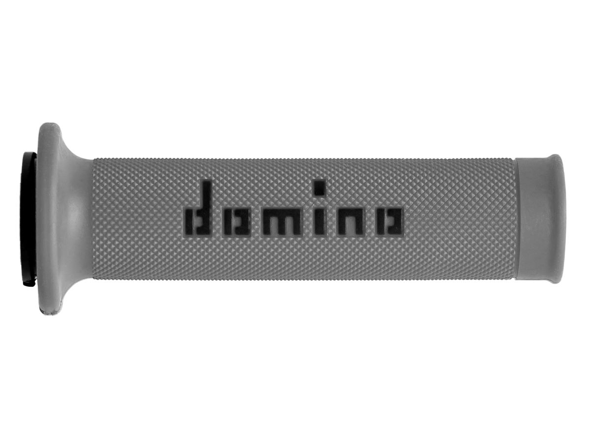 Manopole Domino Road-Racing Grigio-Nero Forate A010