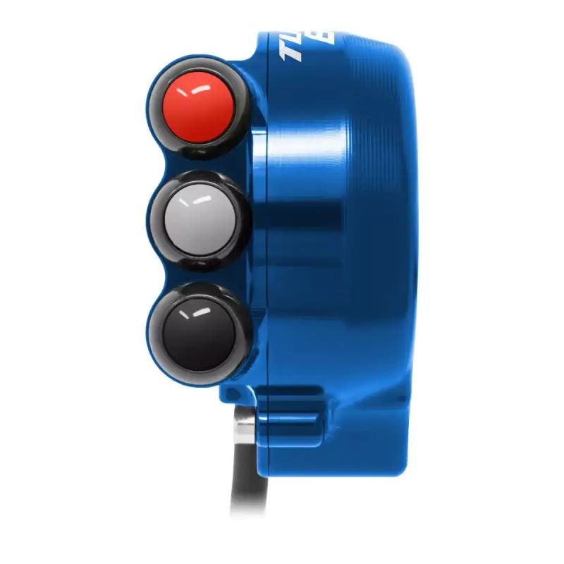 Comando Gas Jetprime con Pulsantiera Integrata Blu con Logo per APRILIA TUONO 660 2021-2024