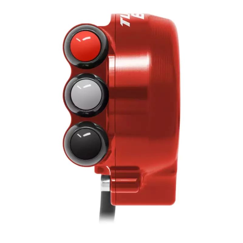 Comando Gas Jetprime con Pulsantiera Integrata Rossa con Logo per APRILIA TUONO 660 2021-2024