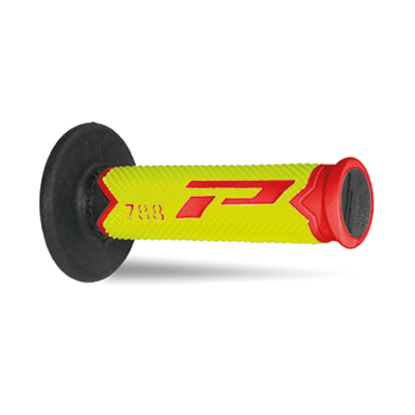 Manopole ProGrip Triple Density Cross Rosso Giallo Nero 788 Offroad