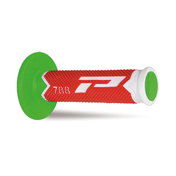 Manopole ProGrip Triple Density Cross Bianco Rosso Verde 788 Offroad