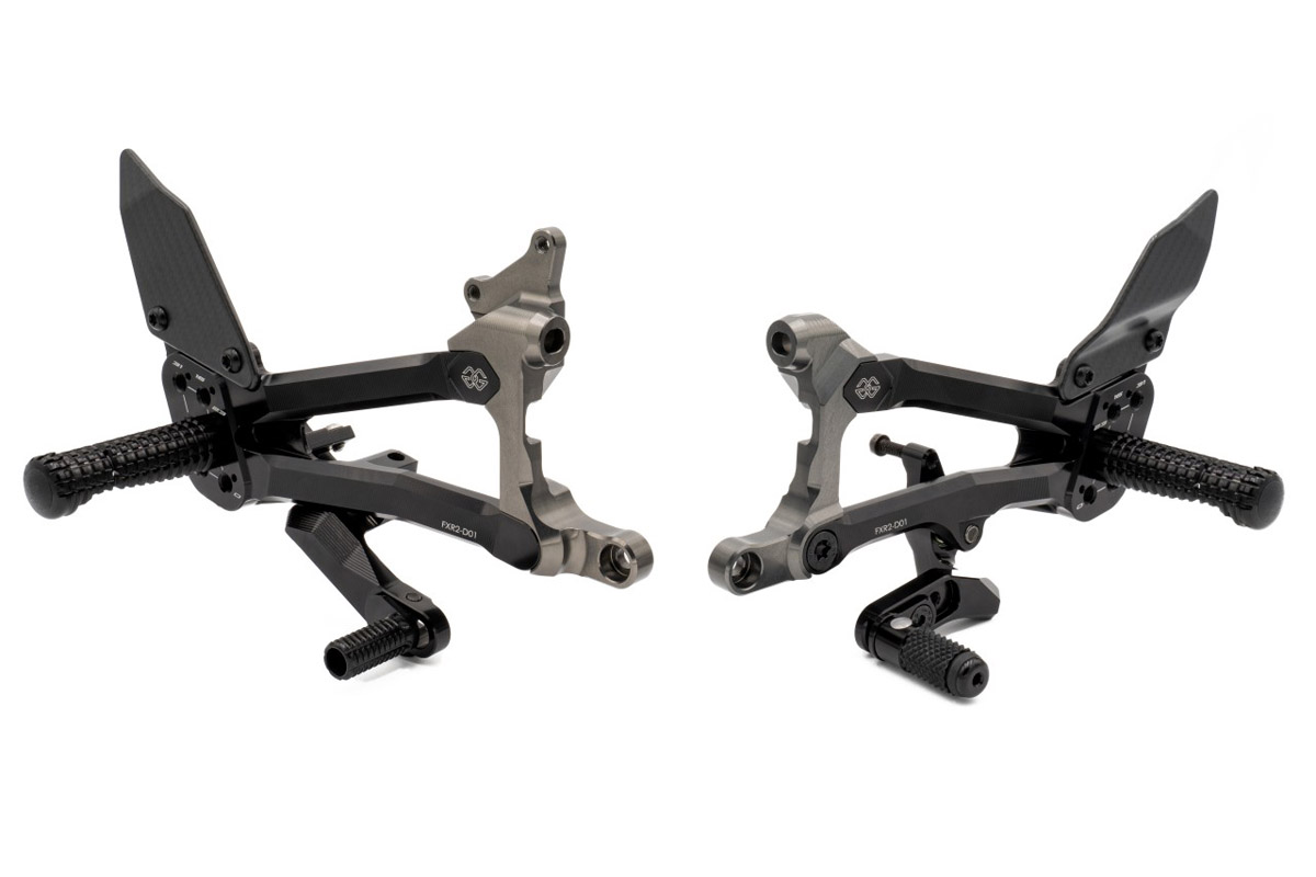 Gruppo Pedane Gilles Tooling FXR2 Nero Racing per DUCATI PANIGALE V4 /S 2018-2021
