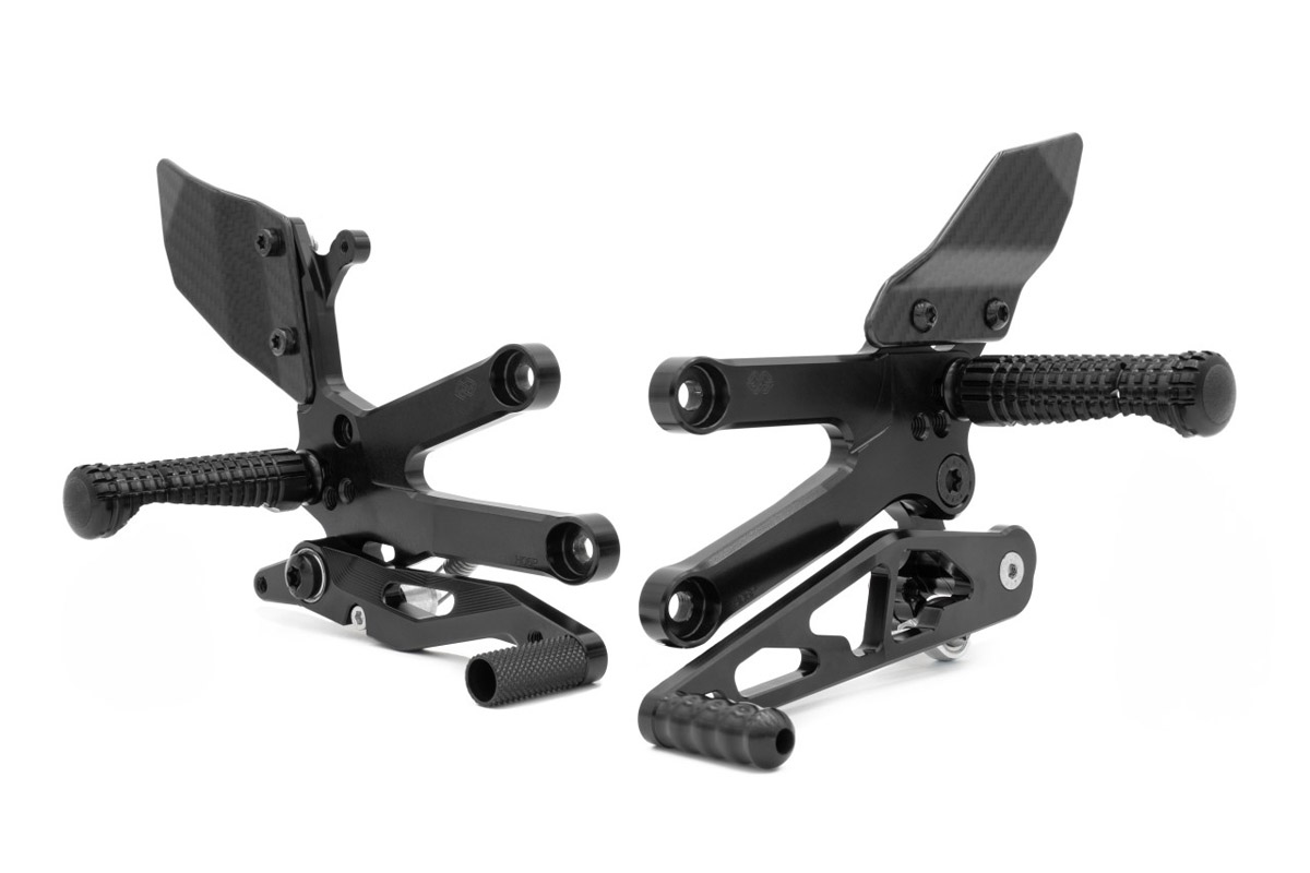 Gruppo Pedane Gilles Tooling FXR Nero Racing Cambio Inverso per HONDA CBR 600 RR 2023-2024