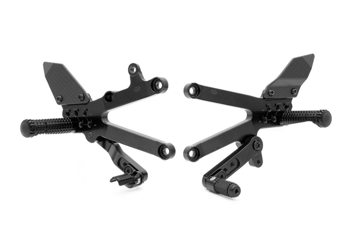 Gruppo Pedane Gilles Tooling FXR2 Nero Racing per KAWASAKI ZX 6 R 2023-2025
