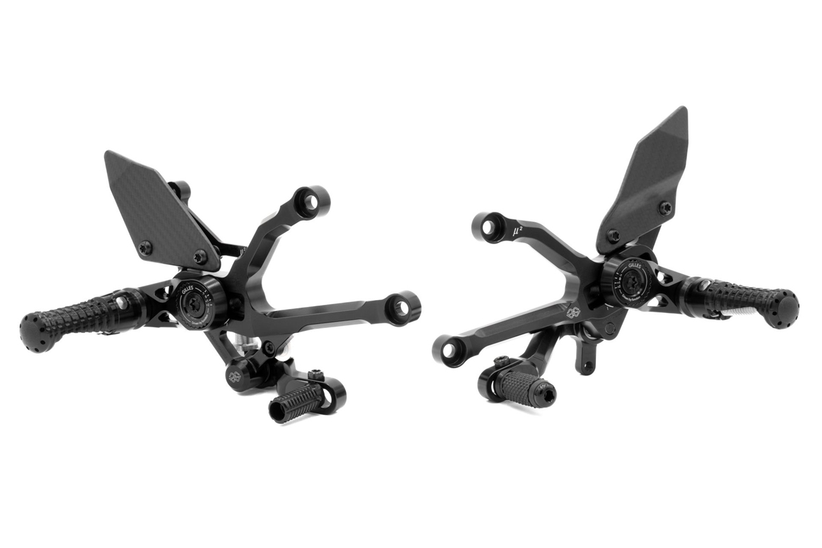Gruppo pedane Gilles Tooling MUE2 Nera per DUCATI PANIGALE V4 /S 2025-2026