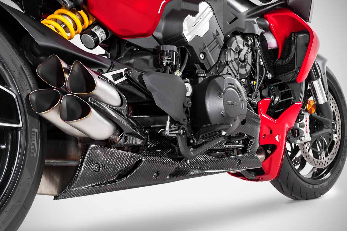 Scarico Zard con Slip-On "Predator" e Box Pre-Silenziatore per DUCATI DIAVEL V4 2023-2024