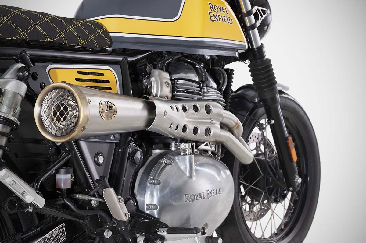 Kit Completo Zard 2>1 Alto in Acciaio Inox Racing Satinato per ROYAL ENFIELD CONTINENTAL GT 2019-2024
