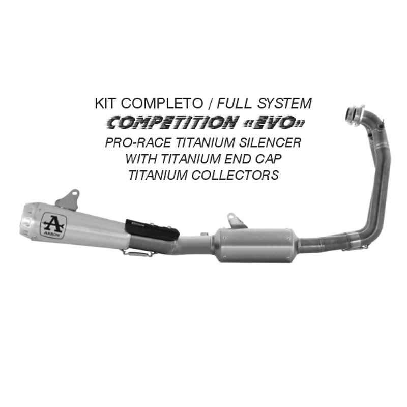 Kit completo Arrow Competition Evo terminale Pro-Race Titanio fondello Titanio con rete per APRILIA RS 660 2025-2026