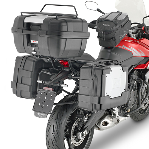 Portavaligie laterale specifico Kappa KL ONE-FIT configurato per valigie MONOKEY per TRIUMPH TIGER SPORT 660 2022-2025