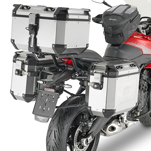 Portavaligie laterale specifico Kappa KL ONE-FIT configurato per valigie MONOKEY CAM-SIDE per TRIUMPH TIGER SPORT 660 2022-2025