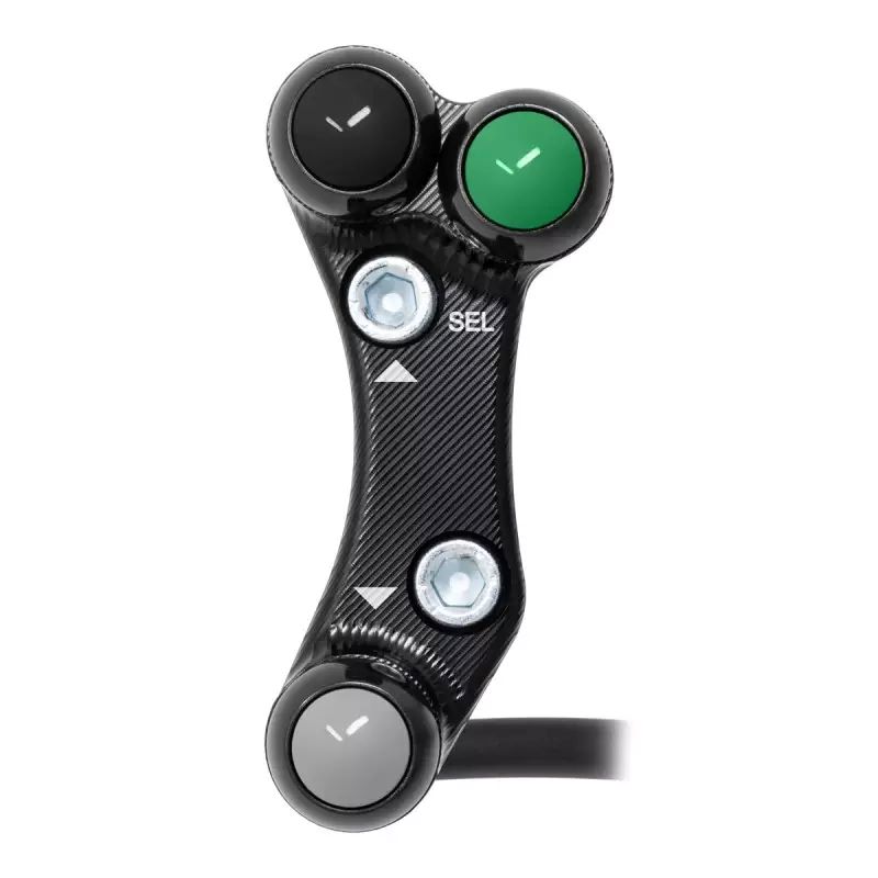 Pulsantiera Jetprime sinistra racing Nera per KAWASAKI ZX 6 R 2024-2025