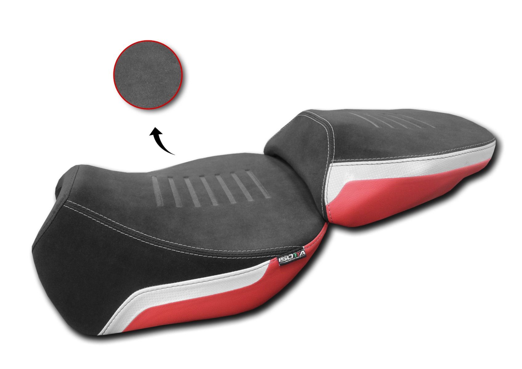 Sella posteriore comfort Bianca Isotta per DUCATI MULTISTRADA V4 /S 2022-2025