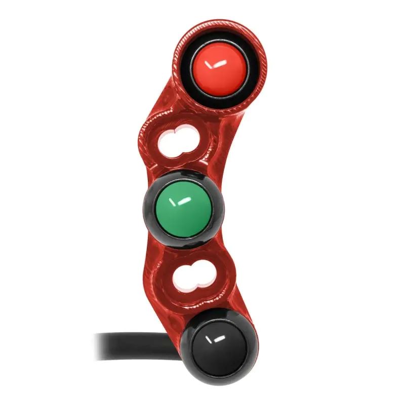 Pulsantiera Jetprime Destra Stradale con Fori Universali Rossa per YAMAHA YZF 600 R6 2021-2025