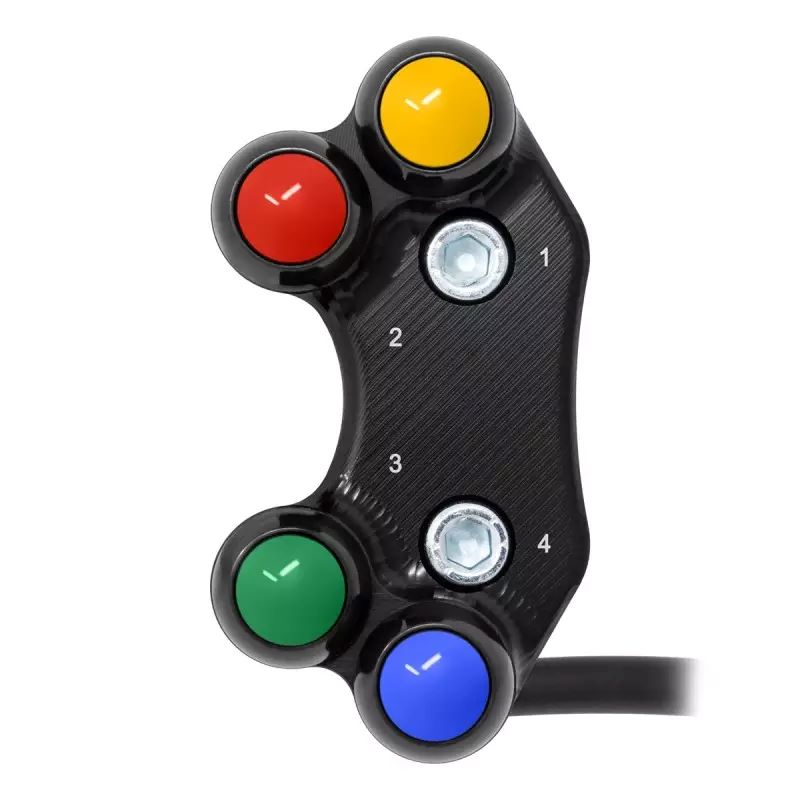 Pulsantiera Jetprime Sinistra Sport Nera per APRILIA RSV4 1100 /FACTORY 2021-2024