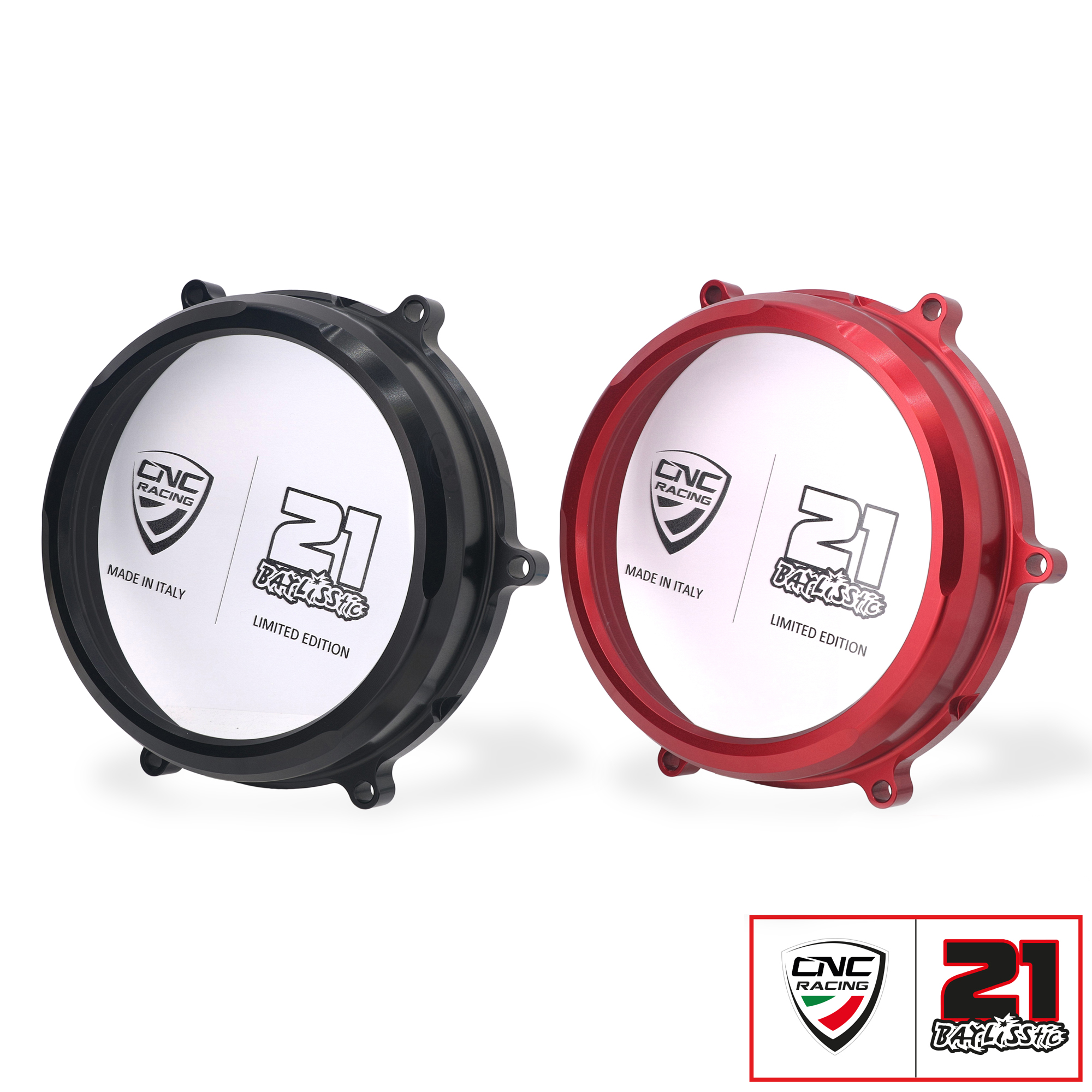Carter trasparente CNC Racing Troy Bayliss Limited Edition per frizioni ad olio per DUCATI PANIGALE V2 2020-2024