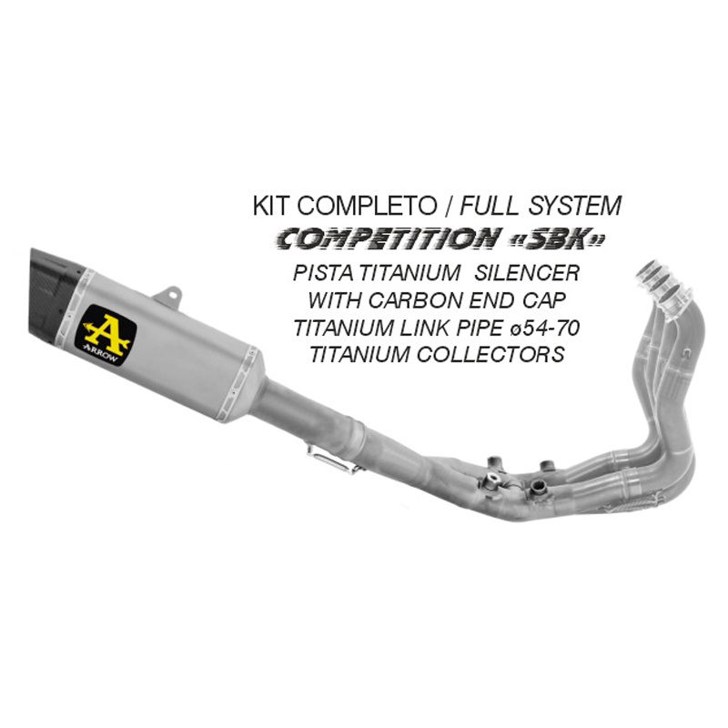Kit completo Arrow Competition Sbk terminale Pista Titanio full titanium per BMW M 1000 RR 2025-2026