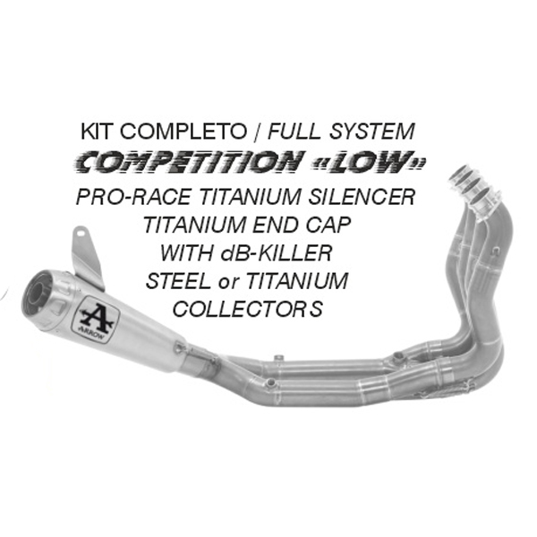 Kit completo Arrow Competition Low terminale Pro-Race Titanio fondello Titanio per BMW M 1000 RR 2025-2026